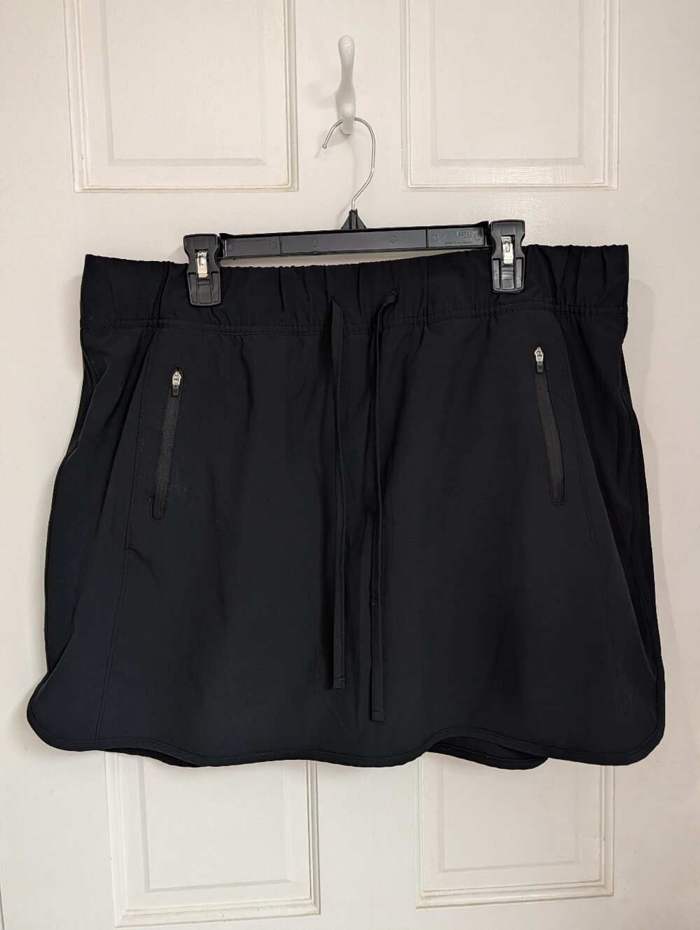 Reel Legends Black Athletic Skort with Blue Logo Tab
